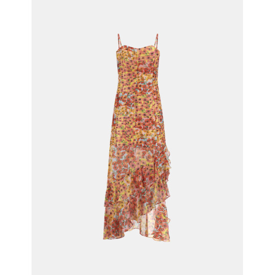 GUESS FLORAL PRINT LONG DRESS