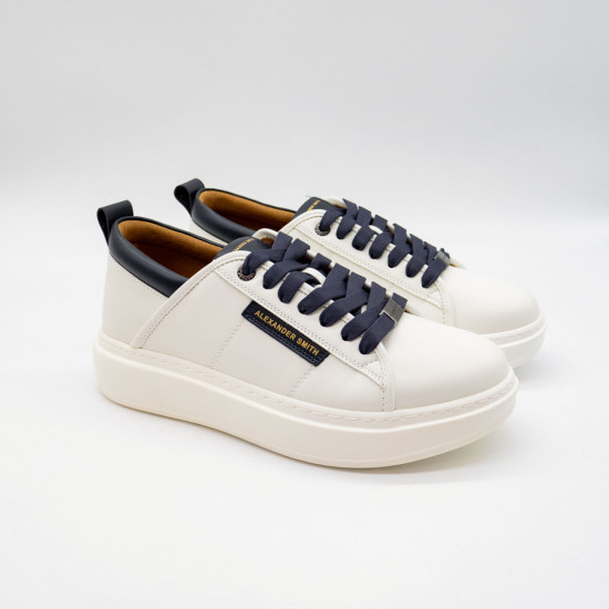 SNEAKERS ALEXANDER SMITH ECO-WEMBLEY MAN WHITE-BLUE