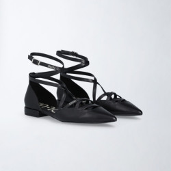 LIU JO BALERINI CU BARETĂ - PIELE NATURALĂ - NEGRI
