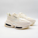 BALMAIN B-BOLD SNEAKERS ALBI - PIELE NATURALĂ
