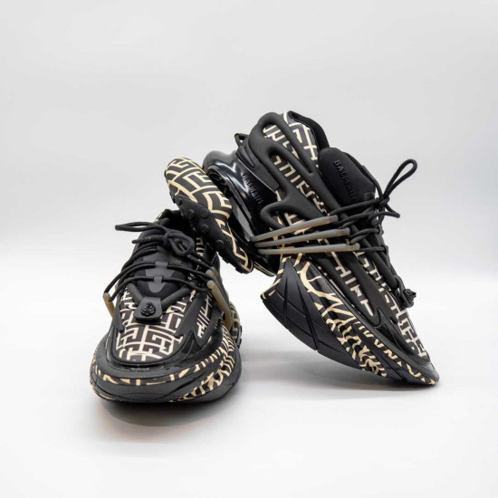 BALMAIN UNCORN SNEAKERS LOW-TOP NEOPREN AND LEATHER