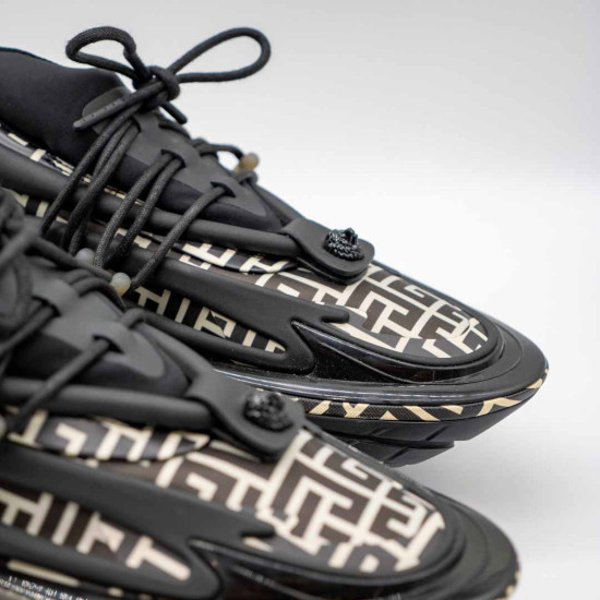 BALMAIN UNCORN SNEAKERS LOW-TOP NEOPREN AND LEATHER