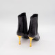 BALMAIN PATENT LEATHER ANKLE BOOTS BLACK