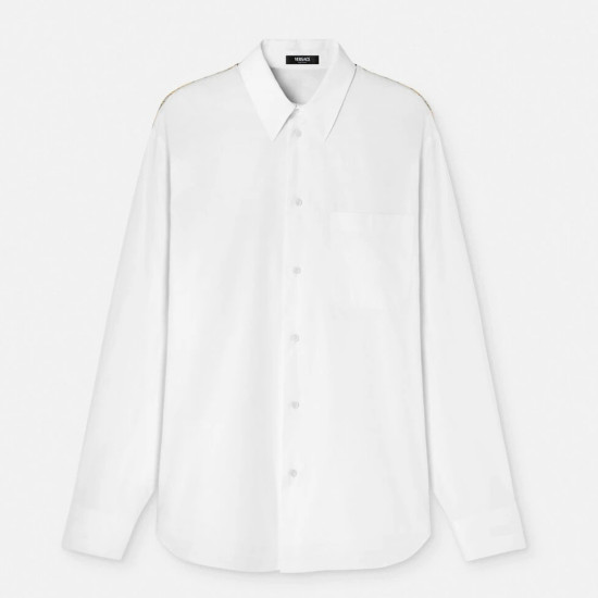 VERSACE- CAMASA DIN BUMBAC CU DETALIU BAROC PE SPATE 