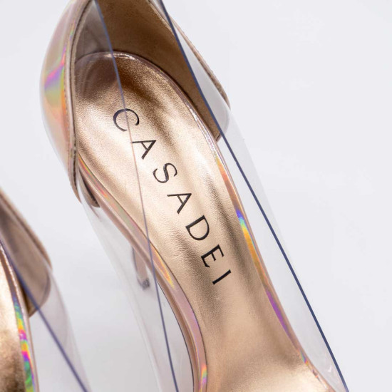 CASADEI PANTOFI CRISTAL TRANSPARENTE