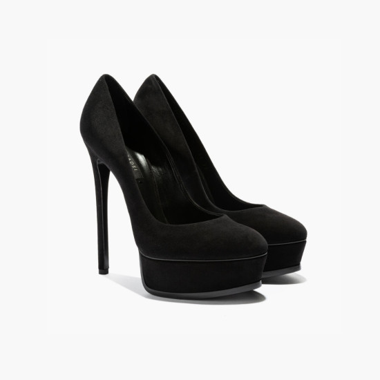 CASADEI PANTOFI CU PLATFORMĂ - FLORA - NEGRI