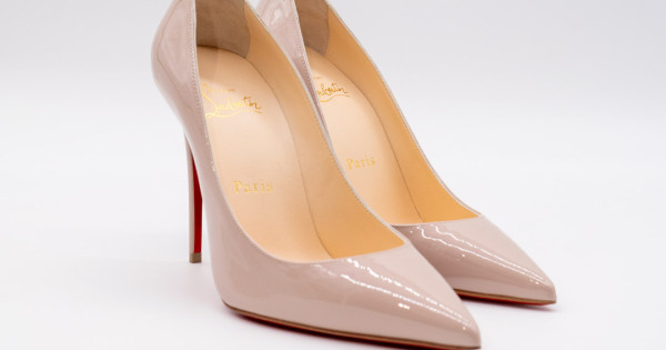 Christian Louboutin Pantofi Kate Nude | Piele Lăcuită Originală