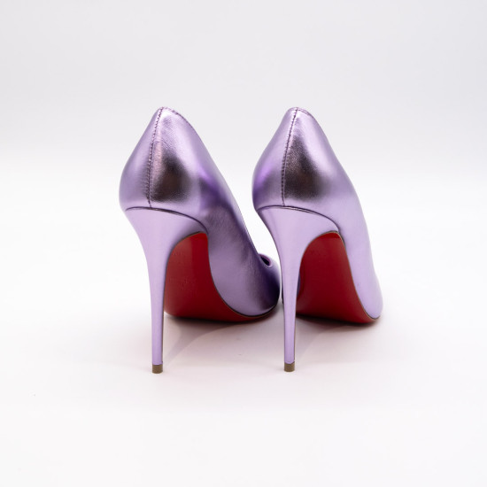 CHRISTIAN LOUBOUTIN PANTOFI STILETTO - KATE - MOV METALIZAT
