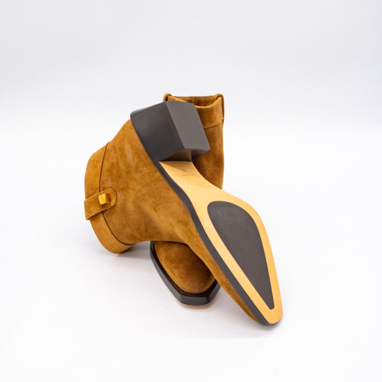 ALEXANDRA CORDOBA COGNAC CASUAL SUEDE WESTERN BOOTS