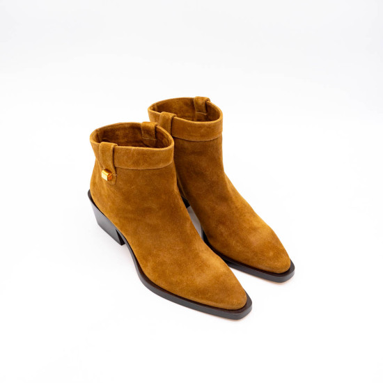 ALEXANDRA CORDOBA COGNAC CASUAL SUEDE WESTERN BOOTS