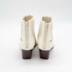 LIU JO - CIOCATE ALBE COWBOY-STYLE - PIELE NATURALĂ 