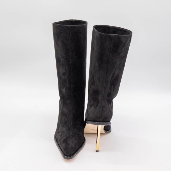 BLACK SUEDE LEATHER BOOTS TAMARA MELLON