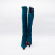 CHRISTIAN LOUBOUTIN CIZME TURQUOISE - PIELE ÎNTOARSĂ