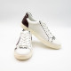 DOLCE & GABBANA MEN'S EXCLUSIVE WHITE BORDEAUX LOW TOP SNEAKERS 