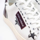 DOLCE & GABBANA MEN'S EXCLUSIVE WHITE BORDEAUX LOW TOP SNEAKERS 