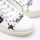 DOLCE & GABBANA MEN'S EXCLUSIVE WHITE BORDEAUX LOW TOP SNEAKERS 