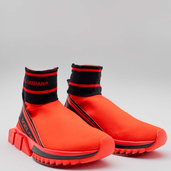 DOLCE & GABBANA SNEAKERS DAMĂ - RED TEXTILE 