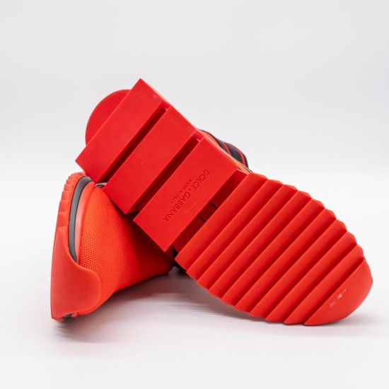 DOLCE & GABBANA SNEAKERS DAMĂ - RED TEXTILE 