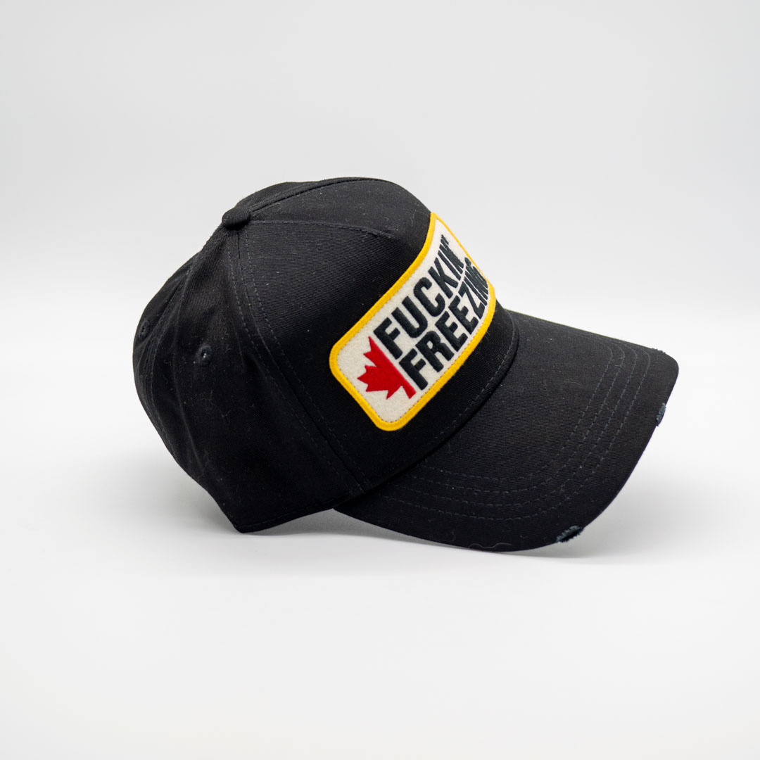 Șapcă DSQUARED2 Neagră Clasică – Unisex, Originală, Bumbac 100%