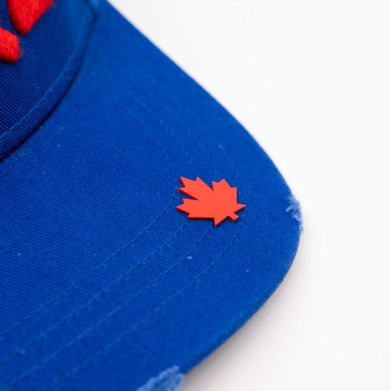 DSQUARED BASEBALL CAP EMBROIDERED "OVO" LOGO COTTON BLUE