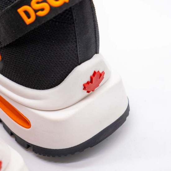DSQUARED RUN SNEAKERS SHADED MESH ORANGE/BLACK