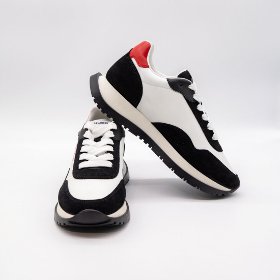 DSQUARED RUNNING LOGO PRINT SNEAKERS