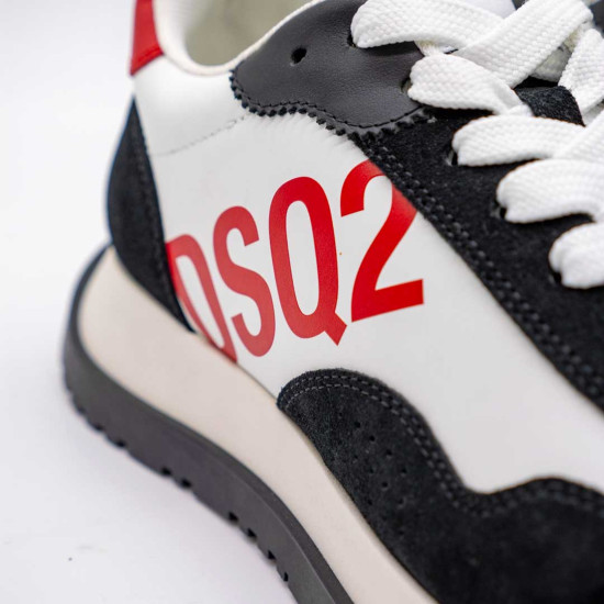 DSQUARED RUNNING LOGO PRINT SNEAKERS
