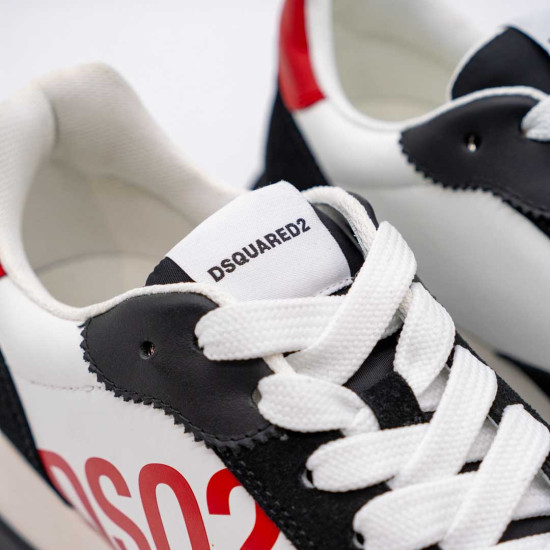 DSQUARED RUNNING LOGO PRINT SNEAKERS
