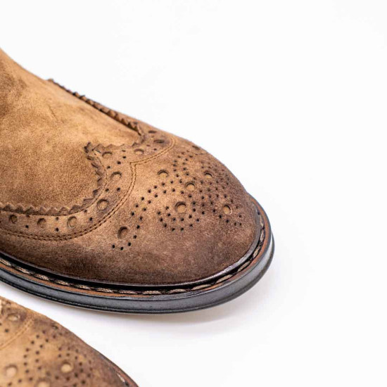 FABI SUEDE VINTAGE COGNAC BOOTS