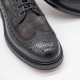 FABI - PANTOFI DERBY - AGED BLACK CALFSKIN