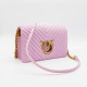 PINKO LOVE BIRDS LEATHER CROSSBODY BAG
