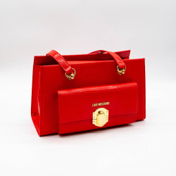 LOVE MOSCHINO GEANTĂ ROȘIE - PIELE ECOLOGICĂ