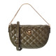 VERSACE LA MEDUSA QUILTED LEATHER SHOULDER BAG GREEN