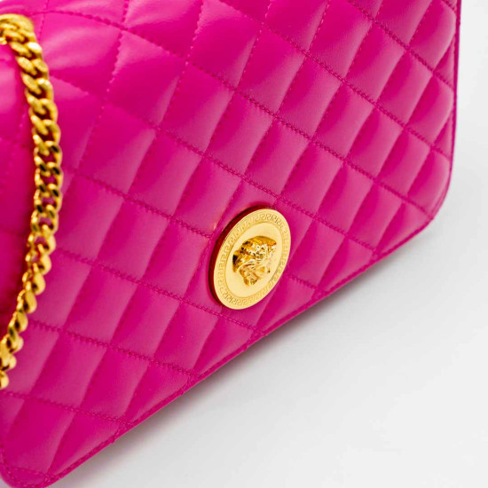VERSACE NAPPA QUILTED SMALL MEDUSA CHAIN CROSSBODY - ROZ