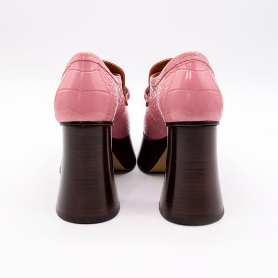 GUCCI CROCODILE PLATFORM WITH HORSEBIT