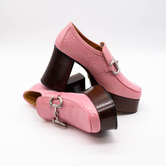 GUCCI CROCODILE PLATFORM WITH HORSEBIT
