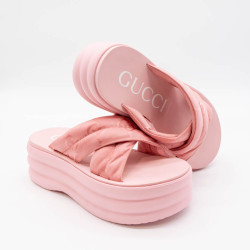 GUCCI GG PLATFORM SLIDE PINK – SLAPI DAMĂ
