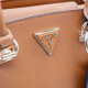 GUESS – GEANTĂ MEDIE NOELLE LIGHT COGNAC DIN PIELE SAFFIANO