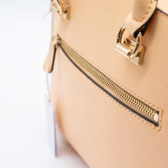 GUESS – GEANTĂ NOELLE GIRLFRIEND SATCHEL APRICOT CREAM DIN PIELE SAFFIANO