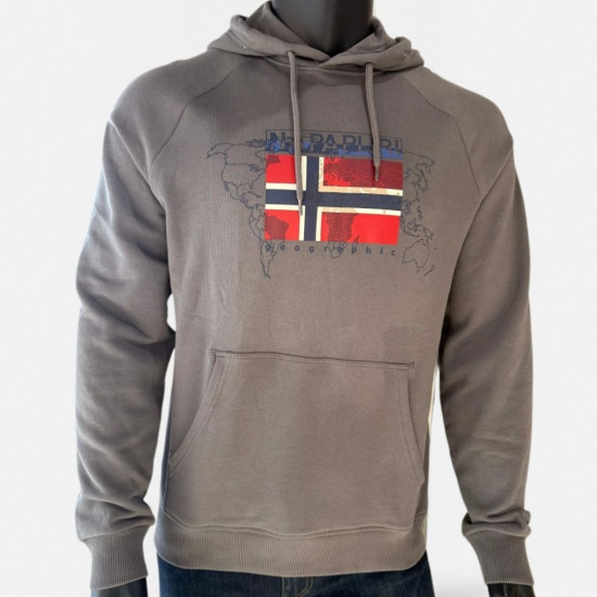 NAPAPIJRI "BEVERIN" GRAY GRANIT HOODIE