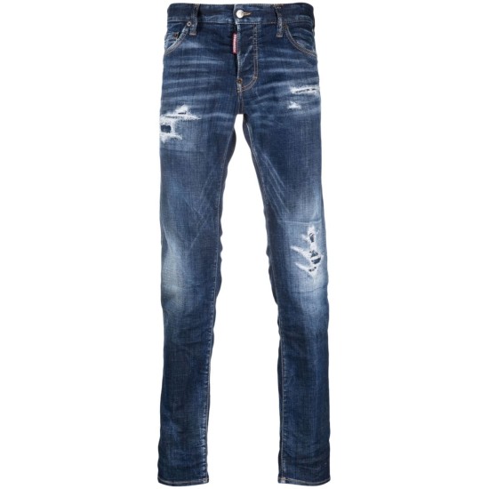 DSQUARED2 DISTRESSED COTTON JEANS
