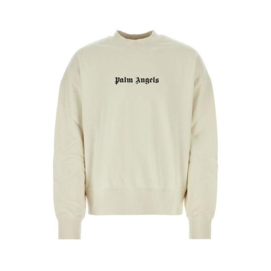 PALM ANGELS LOGO CREWNECK BĂRBAȚI – WHITE / BLACK – SWEATSHIRT DE LUX