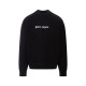 PALM ANGELS COTTON CREW-NECK SWEATSHIRT BLACK-WHITE – BLUZĂ NEAGRĂ BUMBAC CU LOGO