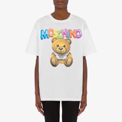 T-SHIRT MOSCHINO "INFLATABLE TEDDY BEAR" WHITE T-SHIRT MOSCHINO "INFLATABLE TEDDY BEAR" WHITE
