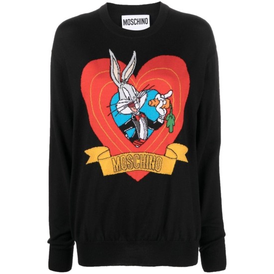 JUMPER MOSCHINO "FANTASY" BLACK JUMPER MOSCHINO "FANTASY" BLACK