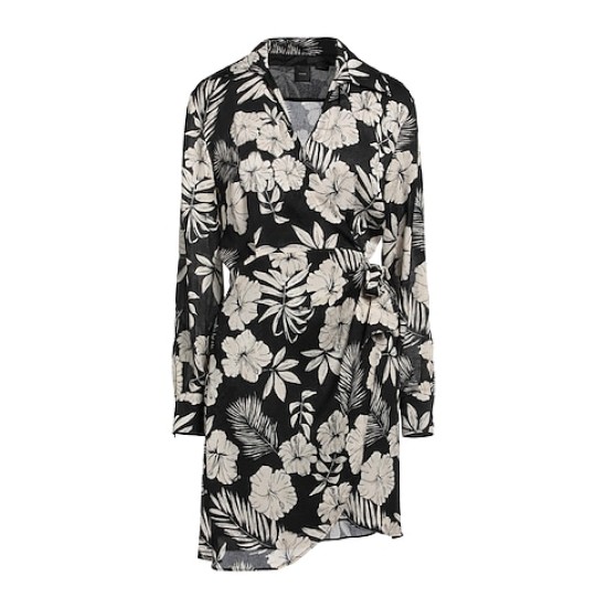 ROCHIE PETRECUTĂ PINKO DIN CREP CU IMPRIMEU FLORAL