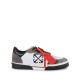 OFF-WHITE VULCANIZED LOW – SNEAKERS PIELE BĂRBAȚI WHITE/BLACK/GRAY CU DETALIU ROȘU