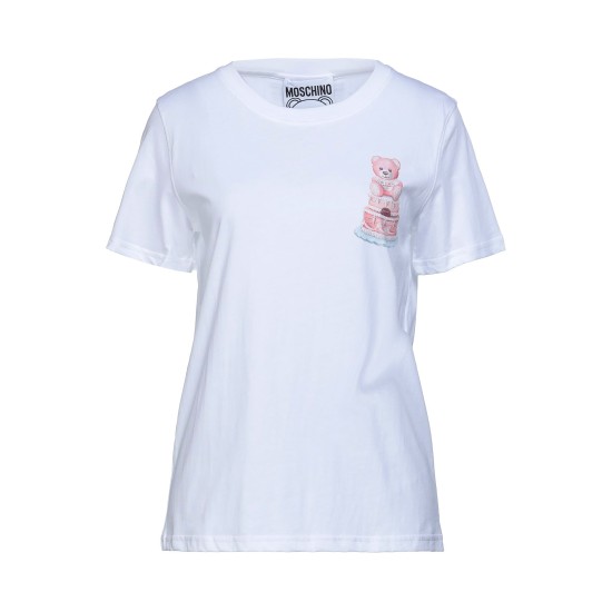 T-SHIRT MOSCHINO "PINK-PRINT" WHITE T-SHIRT MOSCHINO "PINK-PRINT" WHITE