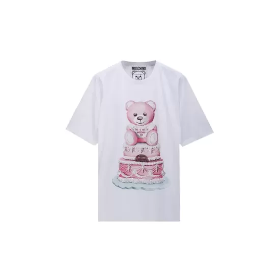 T-SHIRT MOSCHINO "CAKE TEDDY BEAR" ALB
