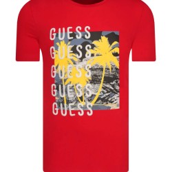 GUESS – TRICOU ROȘU CAMUSPACE CU IMPRIMEU GRAFIC